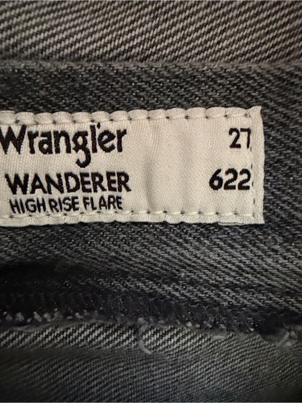 Wrangler Wanderer Black Flare Jeans with Green Back Patch 27x32 - Picture 9 of 13
